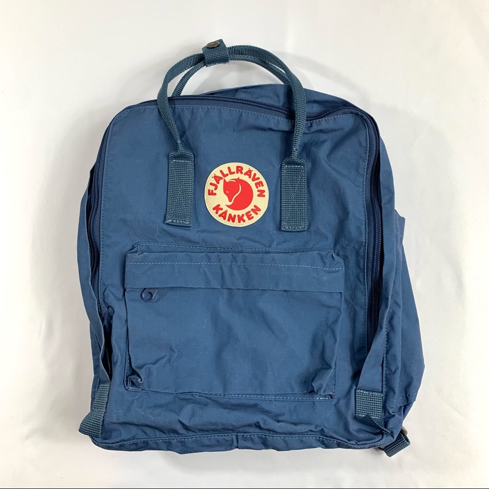 Fjallraven Kanken Blue Adjustable Backpack in Blue Ridge